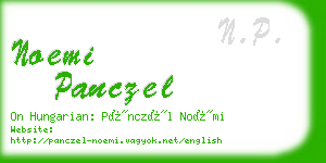 noemi panczel business card